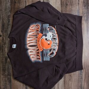 Vintage 1994 Trench Cleveland Browns Sweatshirt Crewneck Graphic Size Large